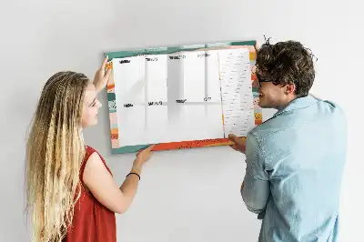 Schreib-Magnettafel als praktischer Retro-Wochenplaner
