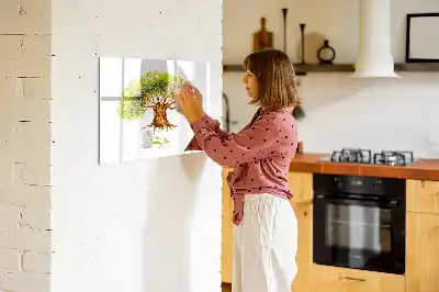 Beschreibbare Magnettafel in Form eines Stammbaums