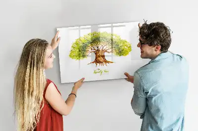 Beschreibbare Magnettafel in Form eines Stammbaums