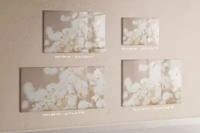 Schreib-Magnettafel mit Motiv kleine weiße Blumen