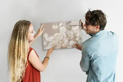 Schreib-Magnettafel mit Motiv kleine weiße Blumen