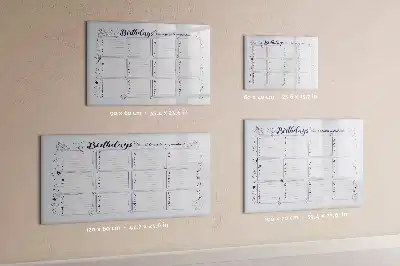 Beschreibbare Magnettafel für Geburtstagsnotizen