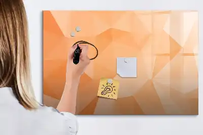 Beschreibbare Magnettafel mit Dreieck-Abstraktion