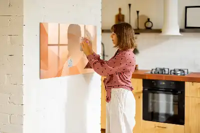 Beschreibbare Magnettafel mit Dreieck-Abstraktion