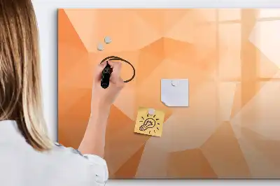 Beschreibbare Magnettafel mit Dreieck-Abstraktion