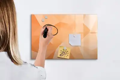 Beschreibbare Magnettafel mit Dreieck-Abstraktion