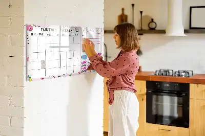 Beschreibbare Magnettafel als Monatsplaner