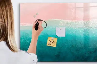 Schreib-Magnettafel mit Motiv Strand und Meer