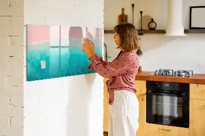 Schreib-Magnettafel mit Motiv Strand und Meer