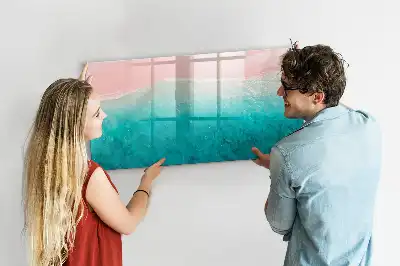 Schreib-Magnettafel mit Motiv Strand und Meer