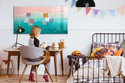 Schreib-Magnettafel mit Motiv Strand und Meer