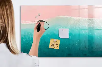 Schreib-Magnettafel mit Motiv Strand und Meer