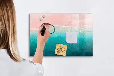 Schreib-Magnettafel mit Motiv Strand und Meer