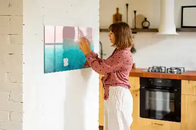 Schreib-Magnettafel mit Motiv Strand und Meer