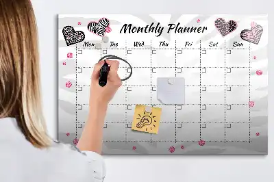 Schreib-Magnettafel eleganter Monatsplaner