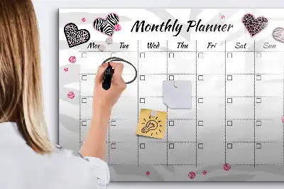 Schreib-Magnettafel eleganter Monatsplaner