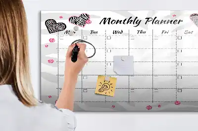 Schreib-Magnettafel eleganter Monatsplaner