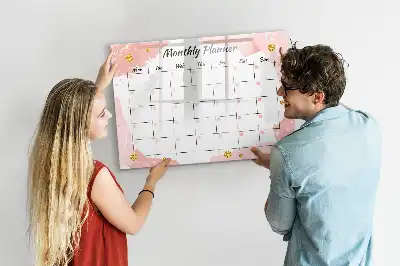 Magnetischer Monatsplaner beschreibbare Tafel