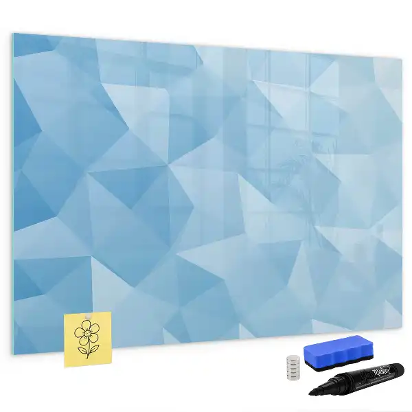 Schreib-Magnettafel mit abstraktem Dreieck-Motiv