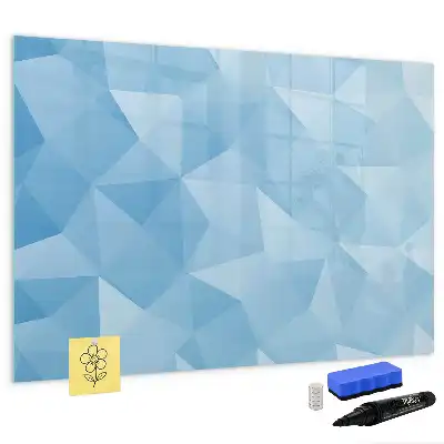 Schreib-Magnettafel mit abstraktem Dreieck-Motiv
