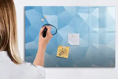 Schreib-Magnettafel mit abstraktem Dreieck-Motiv