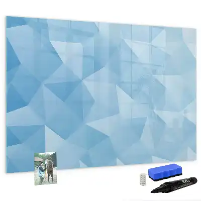 Schreib-Magnettafel mit abstraktem Dreieck-Motiv
