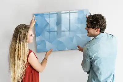 Schreib-Magnettafel mit abstraktem Dreieck-Motiv