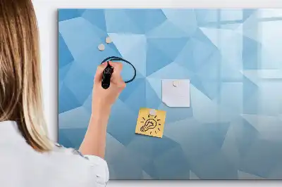Schreib-Magnettafel mit abstraktem Dreieck-Motiv