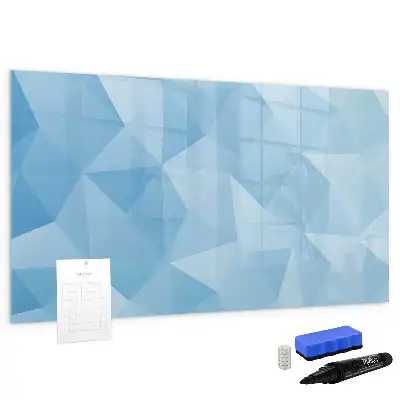 Schreib-Magnettafel mit abstraktem Dreieck-Motiv