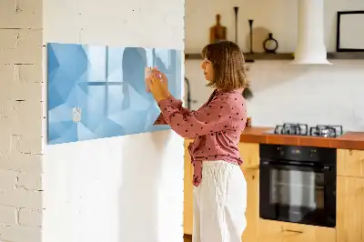 Schreib-Magnettafel mit abstraktem Dreieck-Motiv