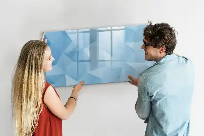 Schreib-Magnettafel mit abstraktem Dreieck-Motiv
