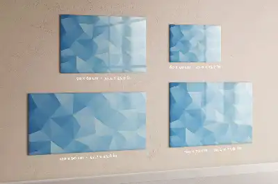Schreib-Magnettafel mit abstraktem Dreieck-Motiv