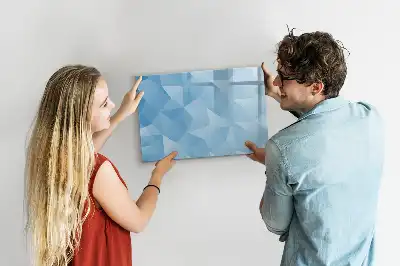 Schreib-Magnettafel mit abstraktem Dreieck-Motiv