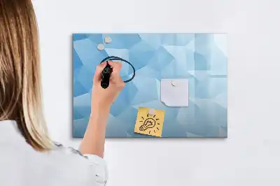 Schreib-Magnettafel mit abstraktem Dreieck-Motiv