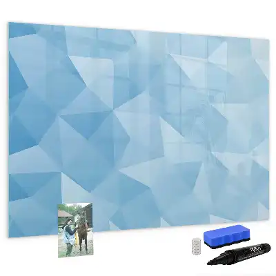 Schreib-Magnettafel mit abstraktem Dreieck-Motiv