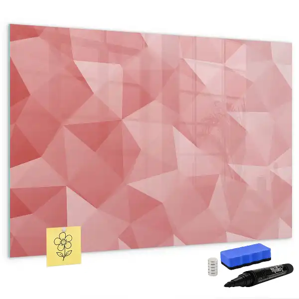 Beschreibbare Magnettafel mit Dreieck-Abstraktion