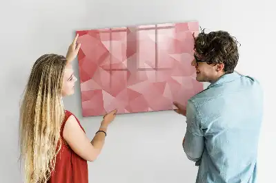 Beschreibbare Magnettafel mit Dreieck-Abstraktion