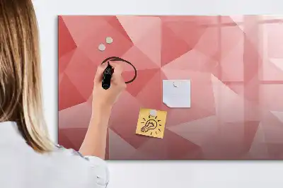 Beschreibbare Magnettafel mit Dreieck-Abstraktion