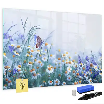 Beschreibbare Magnettafel mit Motiv Schmetterling auf der Wiese