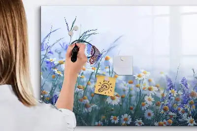 Beschreibbare Magnettafel mit Motiv Schmetterling auf der Wiese