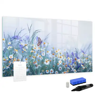 Beschreibbare Magnettafel mit Motiv Schmetterling auf der Wiese