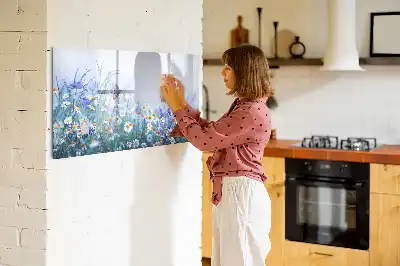 Beschreibbare Magnettafel mit Motiv Schmetterling auf der Wiese