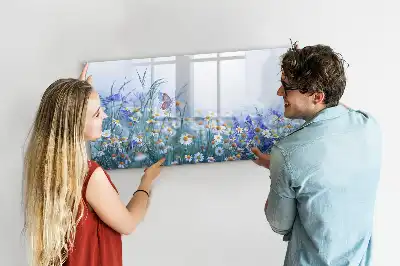 Beschreibbare Magnettafel mit Motiv Schmetterling auf der Wiese