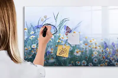 Beschreibbare Magnettafel mit Motiv Schmetterling auf der Wiese