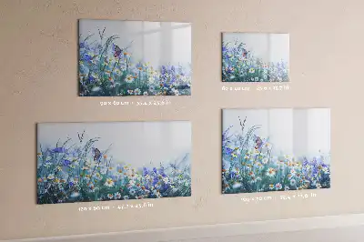 Beschreibbare Magnettafel mit Motiv Schmetterling auf der Wiese