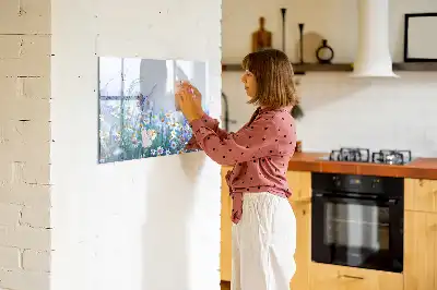 Beschreibbare Magnettafel mit Motiv Schmetterling auf der Wiese