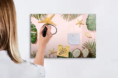 Beschreibbare Magnettafel mit Sommerstimmung Motiv