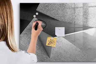 Schreib-Magnettafel mit Dreieck-Abstraktion
