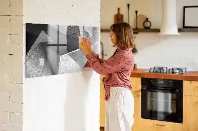 Schreib-Magnettafel mit Dreieck-Abstraktion