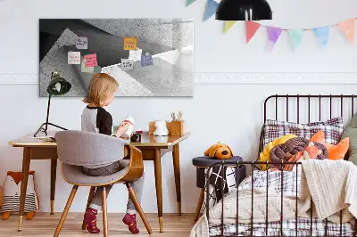 Schreib-Magnettafel mit Dreieck-Abstraktion
